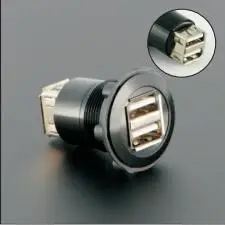 22 mm panle mount/priključek USB/usb-vtičnico/kovina tip Dve plasti USB2.0 Ženske A Ženske A(CE,ROHS)