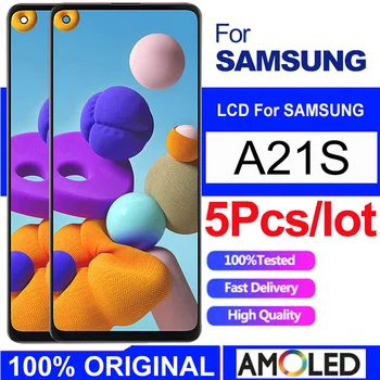 Debelo 5Pcs veliko Prvotnih Testirani A21S LCD zaslon Za Samsung A21s A217 SM-A217F Zaslon lcd Zaslon za Samsung A21S zaslon lcd