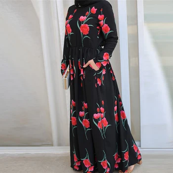 Plus Velikost Abaya Muslimansko Obleko Turčija Islamska Oblačila Hidžab Obleke Caftan Tam Kaftan Maroški Ramadana Tesettur Elbise Haljo Vestidos