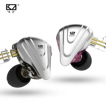 KZ ZSX 5BA+1DD 12 Enota, Hibridni in-ear Slušalke Glasbo, Šport, HIFI Kovinski Slušalke ZS10PRO ZSNPRO za Android ZSX C12 AS10 ZST E10