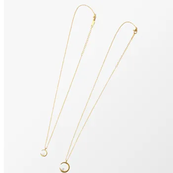 Zlata Luna ogrlica za ženske iz nerjavečega jekla cirkon minimalističen elegantno ogrlico moda 2020