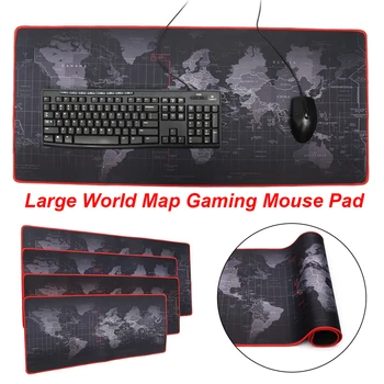 Nov Prihod 900x40mm/800x400mm/700x300mm Velikosti Zemljevidu Sveta gume mouse pad računalniške igre tablet mousepad za miško igralec