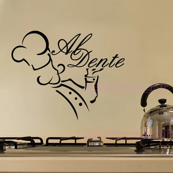 Nalepke Kuhinje Al Dente Vinil Wall Art Decals Ozadje za Kuhinjo Stenski Dekor Plakat Hiša Dekoracijo 45 cm x 55 cm
