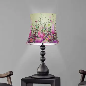 Olje Paintting Cvetlični motiv Lampshade za namizne Svetilke Tekstilni Materiali Moderne Stenske Svetilke Odtenek Obesek Lučka za Kritje Doma Dekor Novice
