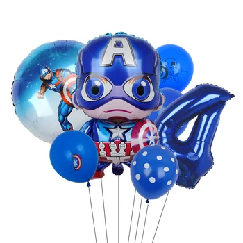 7pcs Junak MARVEL Stranka Balon Pajek Železa Captain America Folija Balon Baby Tuš Rojstni Okraski otroška Igrače Darila