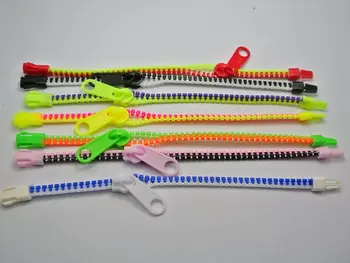 10 Mešane Barve Plastike Hip Zip Zadrgo Zapestnica Bangles Otroci Dekleta Stranka Uslug