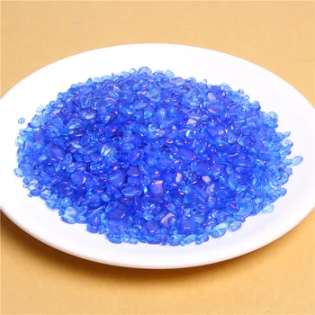 100 g Modra Quartz Crystal gramoz kroglice Kamen Rock Žetonov kamen Srečen Zdravljenje modri Kamen Mineralov za Zdravje Dekoracijo diy čip kroglice