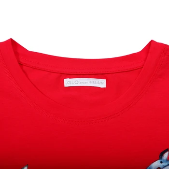 GLOSTORY Ženska Tshirts Žensk ZDA Velikost 3D Luštna Mačka Visoke Kakovosti Screwneck 95% Bombaž, 5% Spandex T majice, Vrhovi