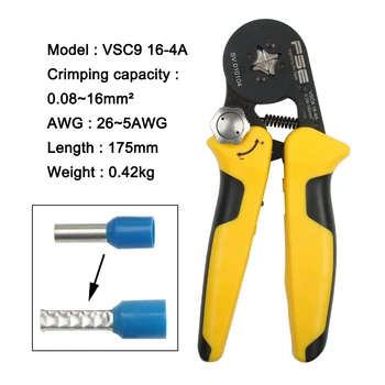 Ročna orodja, VSC9 16-4A mini-tip self-nastavljiv robljenjem plier fasen orodje Posebne 23-5AWG Pinceta Nož Heksagonalna crimp