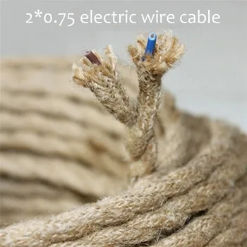 Trgovini Vintage rjave barve, Vintage vrvi, Tkanine, Bakrenih Vodnikov Eletrical Žice: 2 x 0,75 mm,retro žičnih vrvi električni kabel
