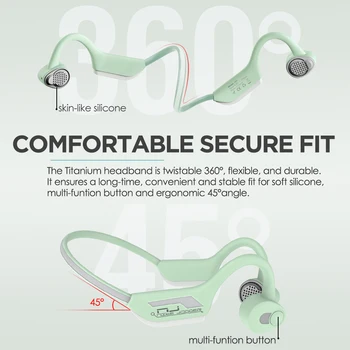 AUSDOM J31 Brezžične Slušalke Bluetooth 5.0 Kostne Prevodnosti Slušalke CVC8.0 Zmanjšanje Hrupa Z Mic Prostem Športne Slušalke