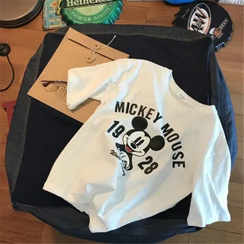 Mickey Mouse Ženske majice Disney Vrhovi Tees Poletnih O-vratu Harajuku Priložnostne Kratek Rokav T-majice za Ženske korejski Slog Obleke