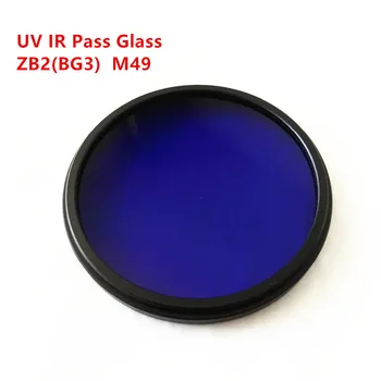 49 mm 380nm UV IR Pass Filter ZB2 BG3 Dvojno široko pasovni Vijoličnega Stekla Vidno svetlobo rez
