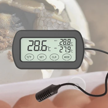 Plazilcev Pet Polje Inkubator Jajca Valilna Termometer, Higrometer z Porbe + Zaslon na Dotik + Alarm Fuction +Max Min Zaslon