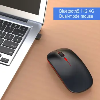 2.4 GHz Brezžična Miška Bluetooth 5.1 Dvojni Način Utišati Optičnih Iger na srečo Miši Za Macbook air Za Xiao-mi Macbook Pro