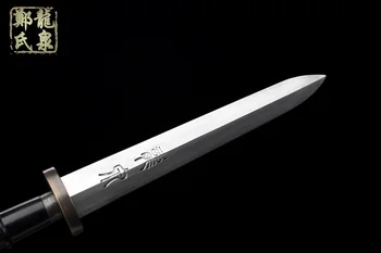 Mini Meč-Kitajski Meč Starinski Ročno Kovani Zložiti Jekla Ebony Lesa Scabbard Kratko Bodalo Ostrino Pismo Odpirač
