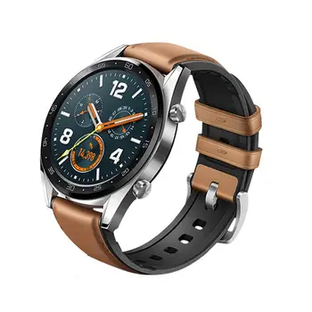 Pametno Gledati Usnje Zamenjava Usnje +Silikonski Watch Band Zapestje Traku Za Huawei Watch GT moda 2020 vroče prodaje