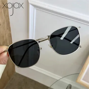 XojoX Letnik Kovinska sončna Očala Moške Modne blagovne Znamke, Oblikovanje Majhnih Squaer sončna Očala za Ženske Odtenkov Črno Zelena Očala UV400