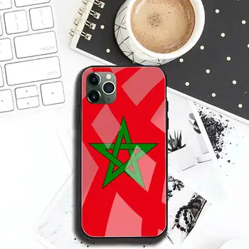 Maroko Nacionalno Zastavo Telefon Primeru Kaljeno Steklo Za iPhone 12 max pro mini 11 XR Pro XS MAX 8 X 7 6S 6 Plus SE 2020 primeru