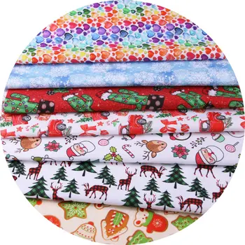 Bombažne tkanine tkiva za DIY mozaik otroka nositi posteljnina niz Božično drevo zajema material za šivanje lutka Needlework krpo