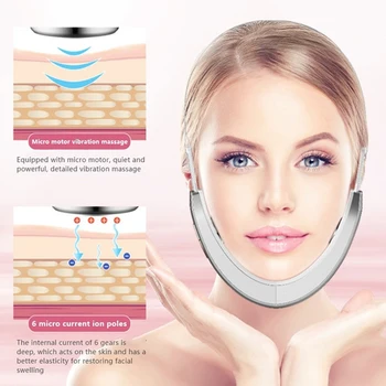 EMS Ultrazvočne Vibracije masažo Obraza Brado Hujšanje Dvojni Obraz Massager Dviganje In Zaostritev V Instrument Lepoto Izdelkov