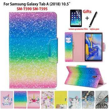 SM-T590 SM-T595 Primeru Pokrovček Za Samsung Galaxy Tab A A2 2018 10.5