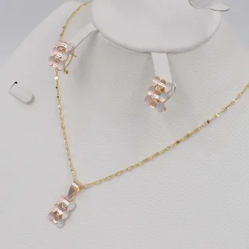 2020 NOVO edinstveno zlato ogrlico kolokacija krožno modni obesek, uhani nakit za ženske v Dubaju