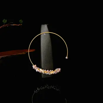 SINZRY ročno izdelanih naravnih sladkovodnih biserov elegantno ogrlico band Ženske stranka nakit Darilo