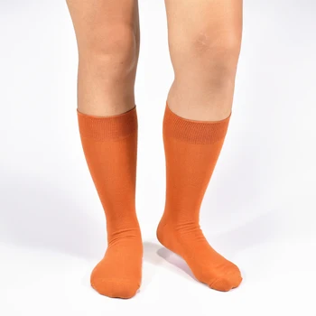 Vesel nogavice, barva česanega bombaža nogavice, dolge moda priložnostne nogavice, moške