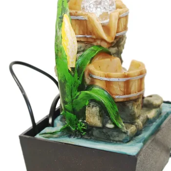 Namizje Vodnjak Žlebu FENGSHUI Zen Vrt Z Vrtljivimi Doma Žogo Naglas Namizni Vodnjak Slap Naravnih Doma Dekor