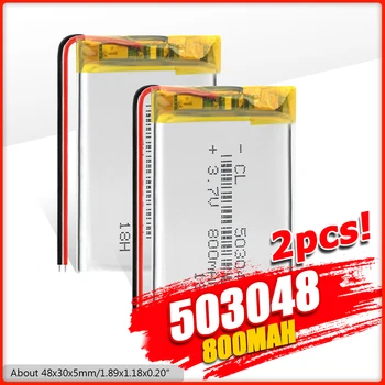 1/2/4 Kosov 48x30x5mm Polnilna 503048 800mAh Li-ionska Baterija 3,7 V Volt Li-polymer Li-po Baterija Litij-S PCB Modul