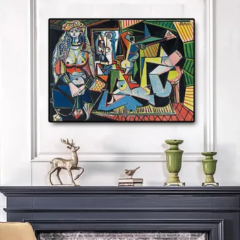 Pablo Picasso je Les femmes d'Alger Platno, Slike, Reprodukcije Znanih umetniških del Platno Umetnosti Plakatov In Fotografij Wall Art Slike