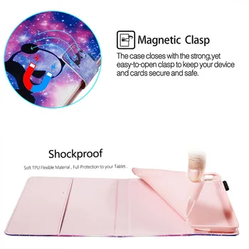 Nova Mačka Natisnjeni PU Usnjena torbica Za Novi iPad mini 5 2019 za 7,9 palčni Smart Cover Za iPad Mini 1 2 3 4 5 Funda tablični primeru+Film+Pen