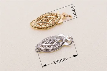 Resnično 14K votlih cut čipke zaponko ogrlica verige zapestnica nakit zaponko DIY opremo