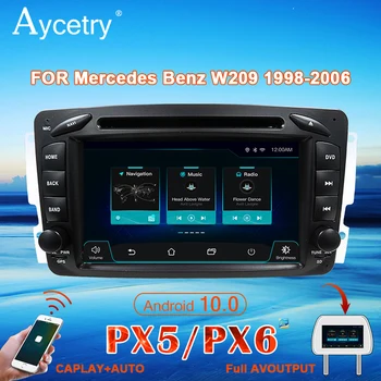 PX6 4G avtoradio 2 din Android 10 Multimedijski predvajalnik DVD-jev autoradio avdio GPS za Mercedes Benz CLK W209 W203 W463 W639 Vito Viano