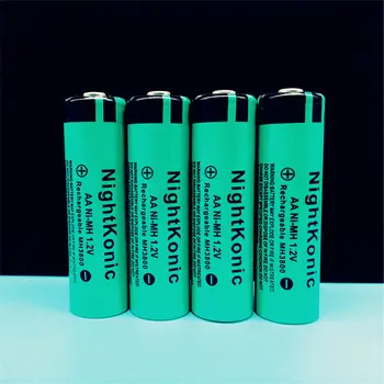 8 KOS/VELIKO Polnilne Baterije AA 1,5 V Novo Nightkonic 1,2 V NI-MH aa Baterija za ponovno Polnjenje za svetilko (14500 velikost)