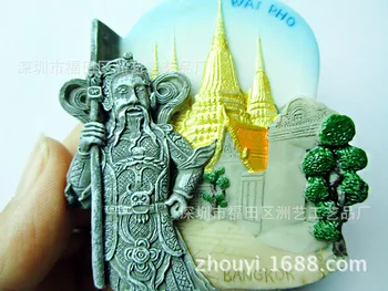 3d Smolo Ročno Poslikane Smolo Hladilnik Nalepke Azija Tajska Bangkok Turizem, trgovina s Spominki, Hladilnik Magneti Doma Dekor Ideje za Darila