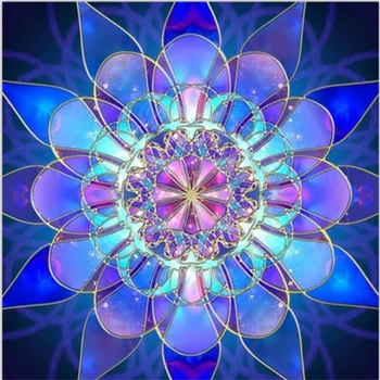 DIY cvet diamond slikarstvo Mandala cvet navzkrižno stitch Fantasy cvet vezenje s diamond mozaik za plovila božično darilo