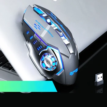 2.4 G Wireless Mouse Igralec 3200DPI 6 Gumbe LED Gaming Miška Namizni Računalnik za Polnjenje Miši za Prenosni RAČUNALNIK Igre