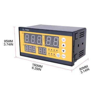 ZL-7918A Avtomatski Inkubator Krmilnik 100-240V LCD Tem Vlažnost Nadzor XM 18 Padec ladijskega prometa