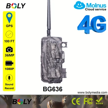 BG636 GPS 4G lte mobilna lovske kamere 110 stopinj objektiv black IR snemanje zvoka cloud storitev 18650 bateriji AA podporo