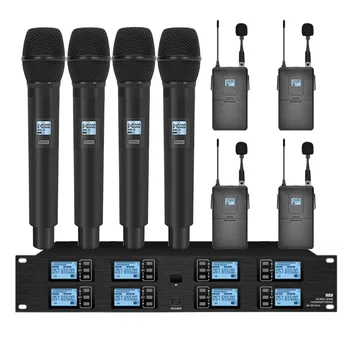 Strokovno UHF brezžični mikrofon 8 kanalni ročni mikrofon lavalier mikrofon stopnji uspešnosti konferenčni mikrofon