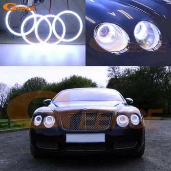Za Bentley Continental Flying Spodbuda 2006-2012 Odlično Ultra svetla COB led angel eyes halo obroči Dnevno Svetlobo