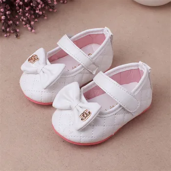 Otrok baby dekleta princesa čevlji pu usnje moda bowknot dekleta baby toddler čevlji mehko dno dojenčka čevelj 1991
