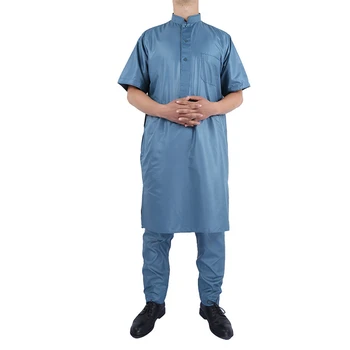 Islamska Oblačila Moški Debelo (12 Kos/veliko) Halja Hlače Obleko Savdska Arabija Haljo tam kaftan Pakistan Abaya Thobe Muslimansko Obleko Obleke