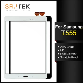 Srjtek Za Samsung Galaxy Tab JE 9,7 SM-T555 T555 WIFI, Zaslon na Dotik, Računalnike Stekla, Senzor Deli Tablični Računalnik za zaslon na Dotik, Plošča