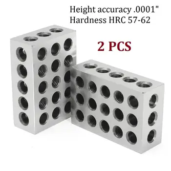 2Pcs Natančnost Bloki iz Kaljenega Jekla 1-2-3 Bloki 0.0001