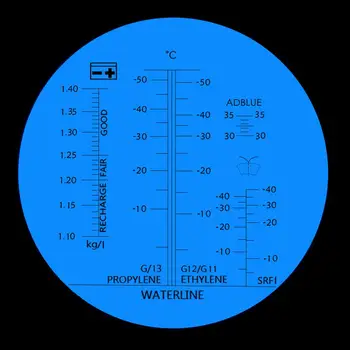 Ročni Tester Orodje 4 v 1 Refraktometer W ATC Baterije Primeru za motorno Olje Glikol proti zmrzovanju ledišča Avto