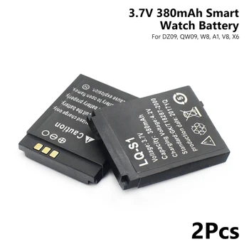 2020 Spodbujanje 2Pcs/Veliko Lq-s1 3,7 v Pametno Gledati Dz09 Baterije 380mAh Li Polymer Baterija Za Smart Watch DZ09 QW09 W8 A1 V8 X6