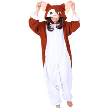 Kigurumi Nove Rjave Gremlins Gizmo Onesies Odraslih Pižame Pižamo Halloween Carnival Party Božični Kostum Cosplay